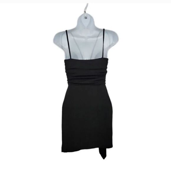 Revolve Lovers + Friends Ruched Jersey Knit Mini Dress in Black Size XXS - Picture 7 of 11